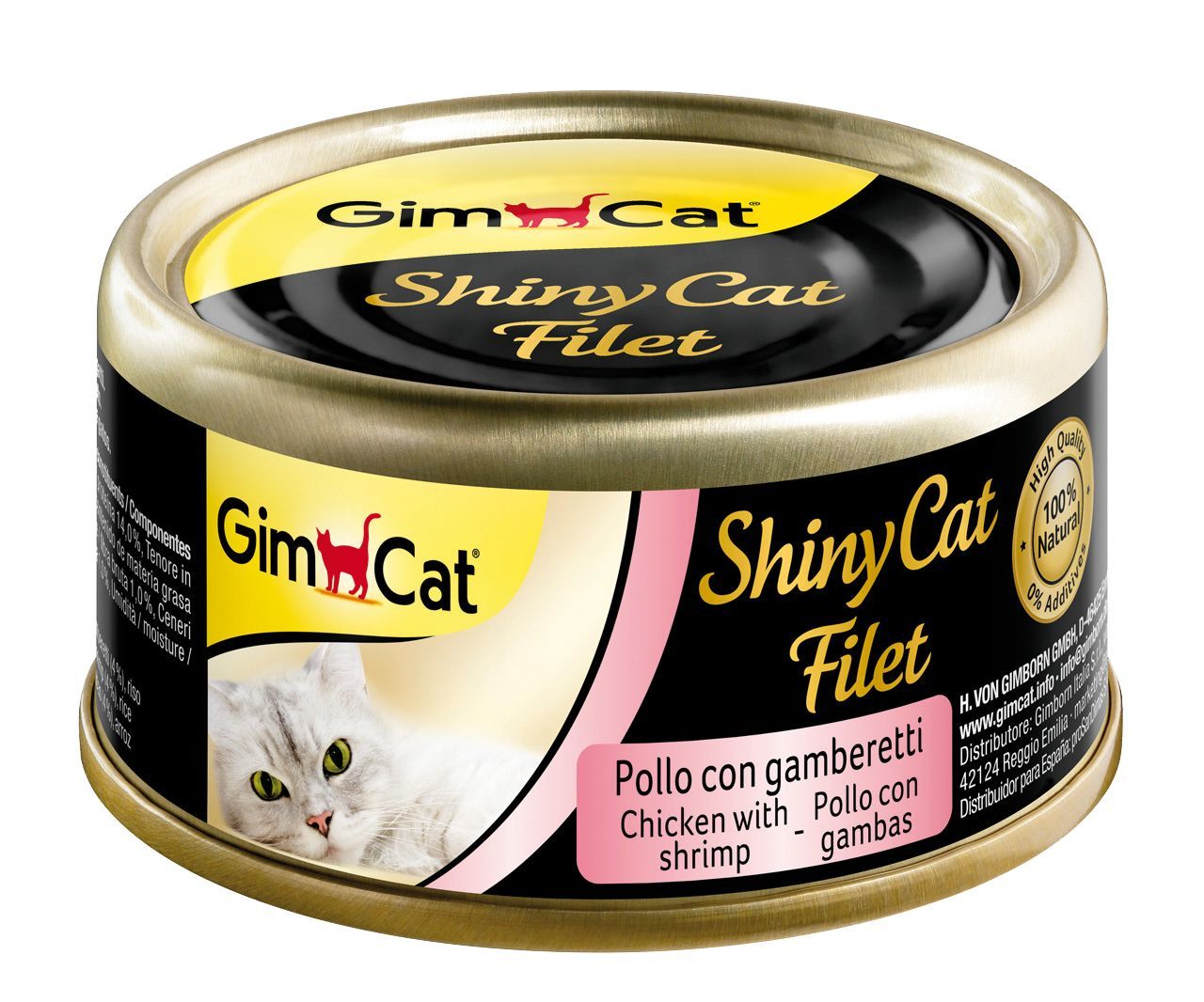 Gimcat Shinycat Fileto Tavuk Karidesli Konserve Kedi Maması 70 gr