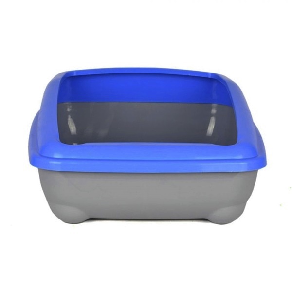 Kedi Tuvalet Kum Kabı 50/37/13.5 cm Koyu Mavi + Kürek Hediye