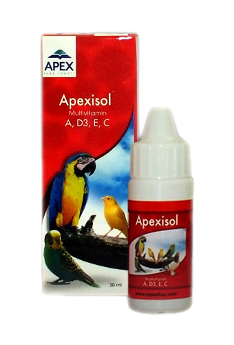 Apex İsol Kuşlar İçin A,D,E,C Multivitamin 30 ml