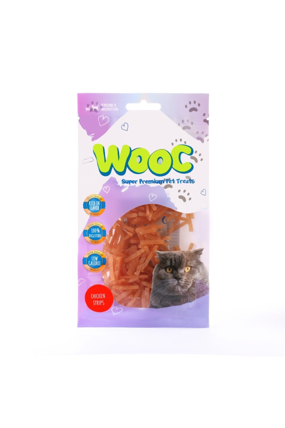 Wooc Chicken Strips Doğal Et Kedi Ödül Maması 40gr
