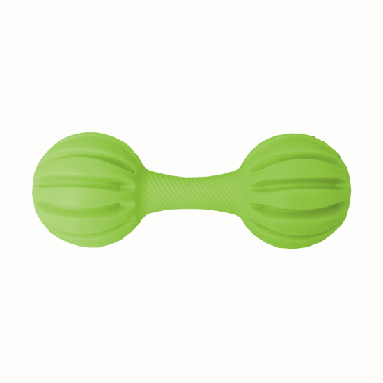 Sesli Yumuşak Plastik Köpek Oyuncak Dumbel 5x14 cm Fıstık Yeşili