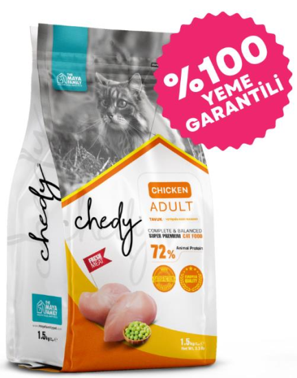 Chedy Super Premium Tavuklu Yetişkin Kedi Maması 1.5 Kg
