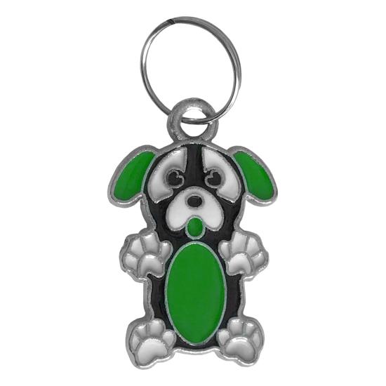 Köpek Tasma Aksesuarı Şaşkın Köpek 1.5×2.5 cm Yeşil