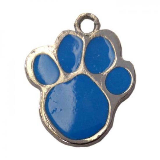 Patili Kedi Köpek İsimlik Aksesuar 2 cm Mavi