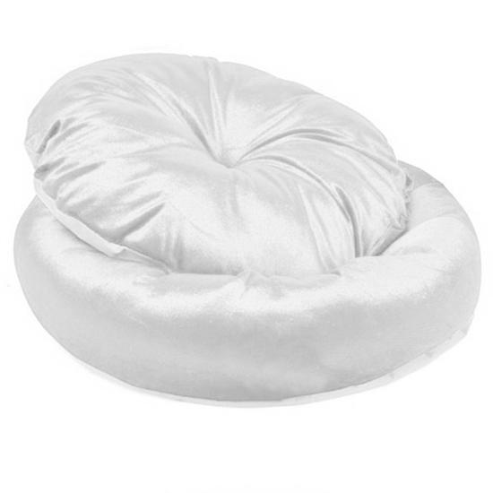 Tay Tüyü Yumuşak Kedi Köpek Yatağı 50 cm Beyaz