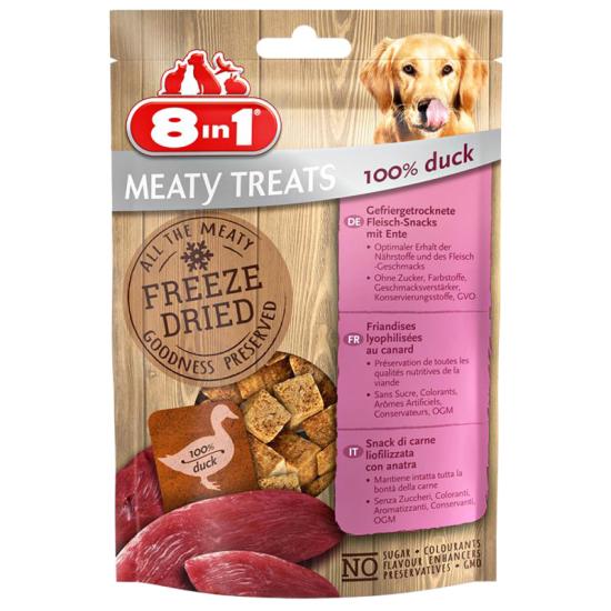 8in1 Meaty Treats Ördekli Kurutulmuş Tahılsız Köpek Ödül Maması 50 gr