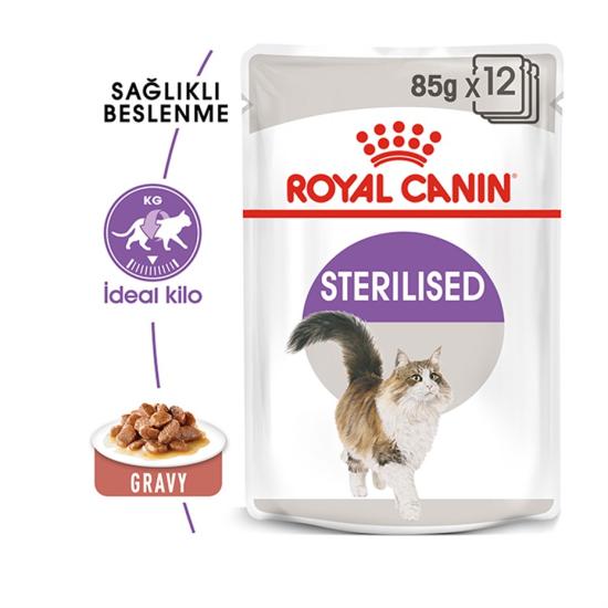 Royal Canin Gravy Sos İçinde Kısırlaştırılmış Yetişkin Kedi Konservesi 85gr
