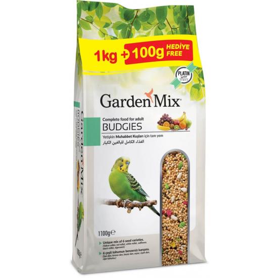 Gardenmix Platin Seri Vitaminli Meyveli Muhabbet Kuşu Yemi 1 Kg + 100 gr hediyeli