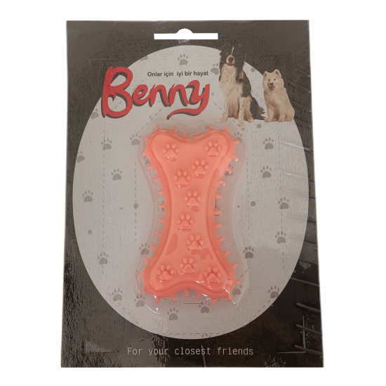 Benny Köpek Oyuncağı Kemik 5.5 x 10 cm Somon