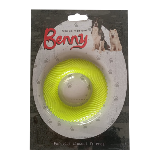 Benny Köpek Oyuncağı Yuvarlak 9,5 cm Sarı