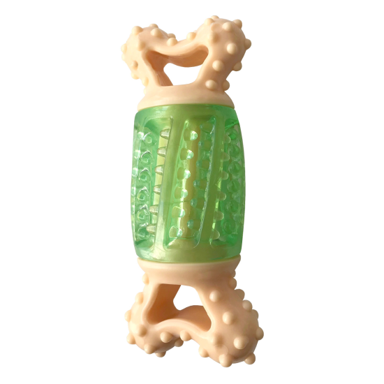 Playfull Sağlam Plastik Sesli Dental Köpek Oyuncağı 13x4cm Yeşil