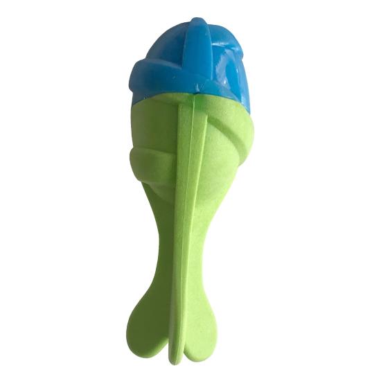 Playfull Sağlam Plastik Sesli Balık Köpek Oyuncağı 13 x 5 cm Mavi Yeşil