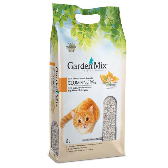 Gardenmix Portakallı Bentonit Topaklanan Kedi Kumu 5 lt