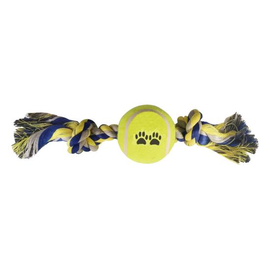 Tenis Toplu Kısa Düğümlü Köpek Diş İpi 7-26 cm Mavi