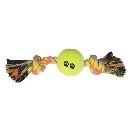 Tenis Toplu Kısa Düğümlü Köpek Diş İpi 7-26 cm Sarı