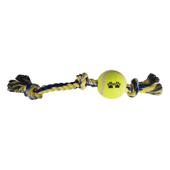 Tenis Toplu Uzun Düğümlü Köpek Diş İpi 7-40 cm Mavi