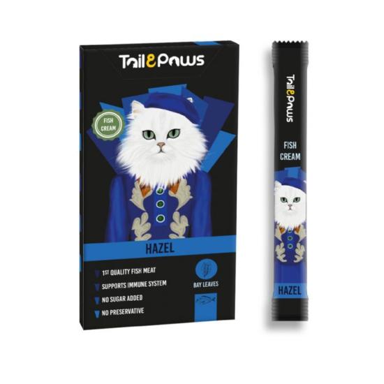 Tail & Paws HAZEL Somonlu Şekersiz Krema Kedi Ödül Maması 15gr (5’li)