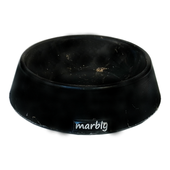 Marbly Siyah Gold Mermerit Kedi Köpek Mama Su Kabı 235 ml
