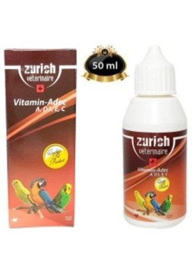 Zurich Kuş Vitamini A, D3, E, C Vitaminleri 50 ml ADEC