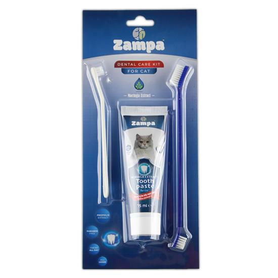 Zampa Kediler İçin Diş Fırçalama Seti, 22cm-70gr