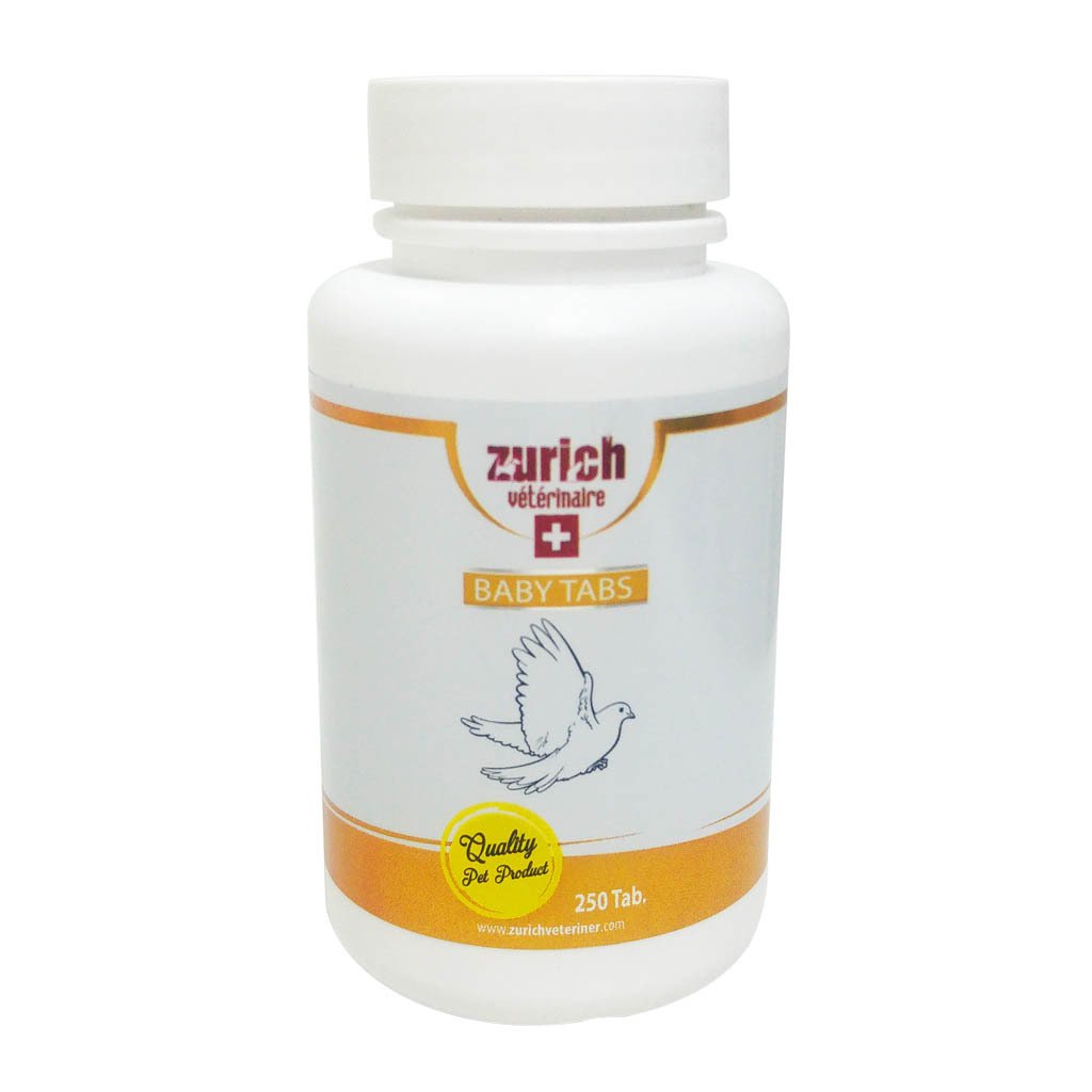 Zurich Baby Tabs Yavru Güvercin Gelişim Desteği Vitamin Tablet 250 Adet